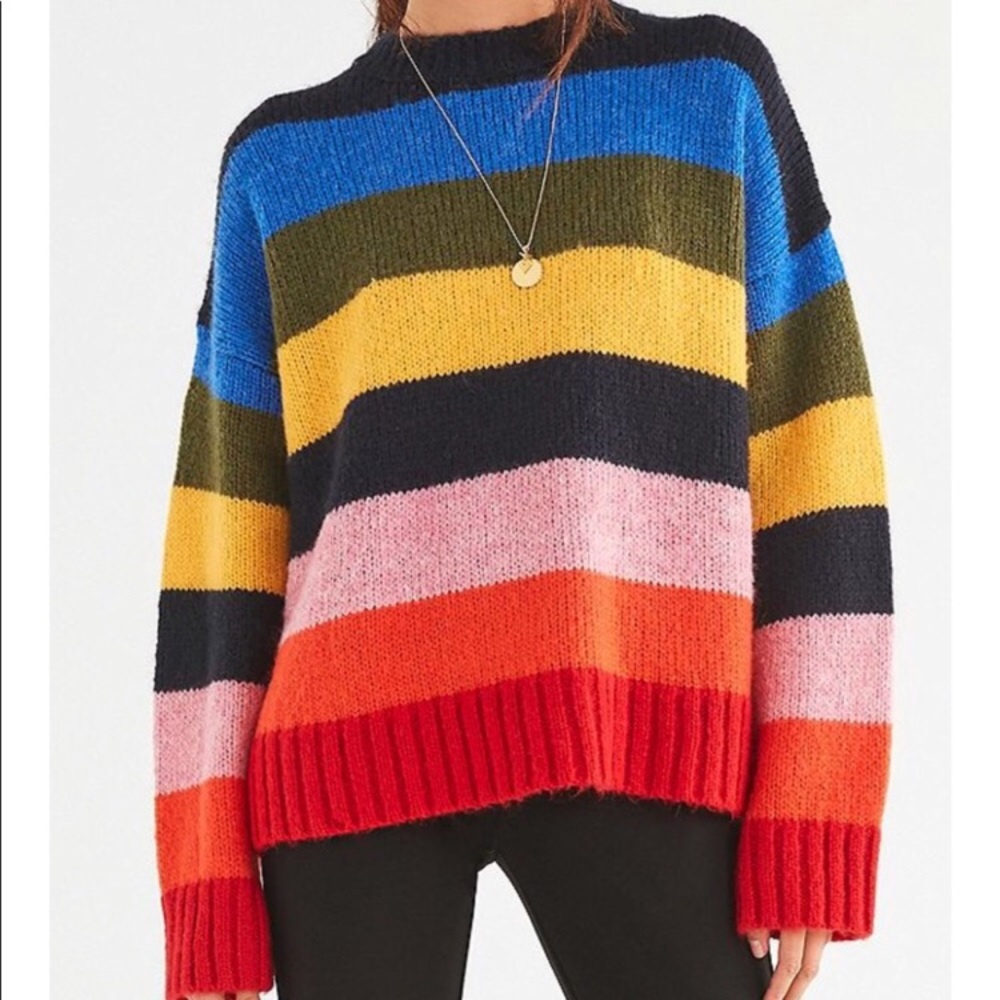 Urban Outfitters Kari Rainbow Sweater